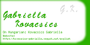 gabriella kovacsics business card